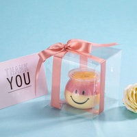 Boîte à gâteau carrée transparente recyclable personnalisable en PET/PVC, conteneur alimentaire simple ou double couche avec vernissage et gaufrage pour anniversaire