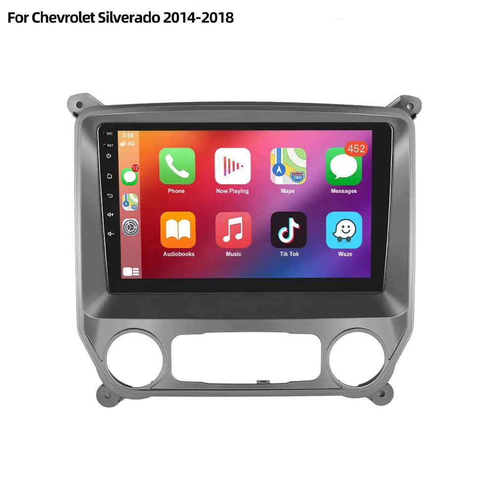गर्म बिक्री एंड्रॉयड रॉम रैम 16 + 1 32 + 2 64 + 4 128 + 8 टच स्क्रीन स्टीरियो कार रेडियो के लिए Chevrolet Silverado 2014 2015 2016 2017 2018