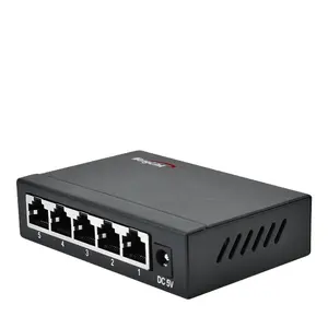 Wanglink OEM ODM High Quality Realtek IC Unmanaged Gigabit 5 Port Ethernet Switch 10/100/1000Mbps With DC5V Power