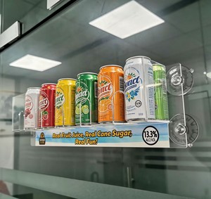 Soporte para Latas y Botellas de Bebidas para Puerta de Refrigerador con Ventosas, Estante Refrigerador - Product Image 3