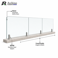 Balustrade en verre sans cadre de haute qualité avec poteaux en acier inoxydable pour balcon, terrasse, piscine, système de clôture – Direct Usine