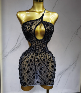 女性のボディスーツ女性2025年セクシーバックレス中空ダイヤモンドイブニングプロムガウン誕生日豪華ステージを祝う - Product Image 5