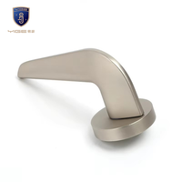 Poignée de porte fendue en alliage de zinc argenté de haute qualité pour porte en bois, ensemble de serrures de chambre, accessoires de quincaillerie – Vente en gros