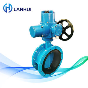 Actionneur électrique pour vanne <span class=keywords><strong>papillon</strong></span> en fonte ductile haute performance LANHUI de 3 pouces pour l'eau/l'huile/le gaz/l'air, modèle DN50-DN300 - Product Image 1