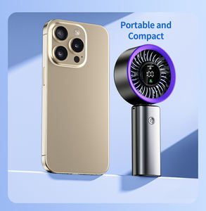 Ventilador de Escritorio Plegable Inalámbrico Recargable de 3600 mAh, Ventilador de Bolsillo Portátil para Exteriores con Viento Fuerte, Mini Ventilador de Verano - Product Image 1