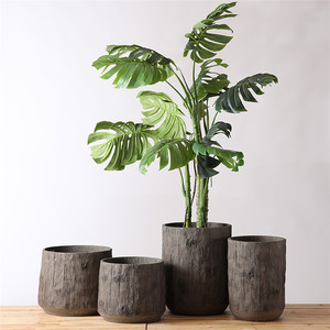 Superficie de patrón de madera realista para interiores y exteriores, macetas de <span class=keywords><strong>cemento</strong></span> grandes, moldes de decoración para jardín y hogar para jardineras de hormigón - Product Image 2