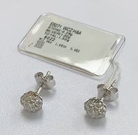 Boucles d'oreilles en argent sterling 925 en forme de fleur avec taille brillante ronde pour femmes, idéales pour le quotidien et les rendez-vous, vente en gros