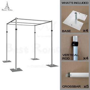 6-10' Tall X 6-10' Wide Stretchable Aluminum Alloy Arch <b>Backdrop</b> <b>Stand</b> Wedding Hall Decorations - Product Image 4