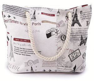 กระเป๋าโท้ทชายหาดผ้าแคนวาสใบเดียวแบบใหม่สั่งทำได้ตามต้องการสำหรับผู้หญิงขายส่ง - Product Image 3