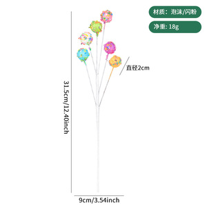 Marshmallow e lecca-lecca colorati spruzzati-decorazioni Festive per l'albero di Natale con schiuma/<span class=keywords><strong>Glitter</strong></span> ideali per il potenziamento delle vibrazioni stagionali - Product Image 6