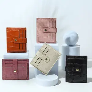 Индивидуальный Модный высококачественный маленький держатель для кредитных карт из искусственной кожи, короткие кошельки, Женский кошелек для монет