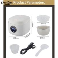Mini cuiseur à riz électrique Nouveau style Revêtement céramique numérique Pot intérieur Appareil ménager multifonction avec boîtier en plastique