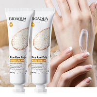 Crème pour les mains à la pâte de riz BIOAOUA en marque privée OEM, hydratante et anti-fissures