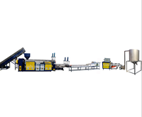 Machine de fabrication de granulés HDPE LDPE ABS, machine de granulation et de recyclage de plastique à double étage avec moteur hydraulique, haute capacité