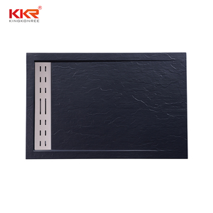 Piedra Artificial portátil bandeja de <span class=keywords><strong>ducha</strong></span> negro Base - Product Image 1