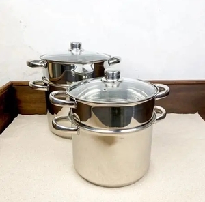 JL Wholesale, couscoussier rond de 24 cm avec couvercle en verre, meilleure qualité et durable, en acier inoxydable, ustensiles de cuisine - Product Image 5