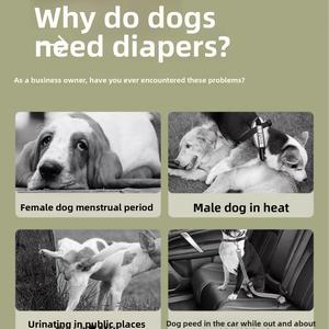 Couches jetables et coussinets absorbants pour chiens, pour chiennes et chiens, soutien menstruel, petits chiens et races 2026, 50 pièces - Product Image 3