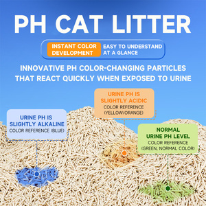Lettiera per Gatti Personalizzata OEM con Rilevamento del pH, Pellet Beige Deodoranti a Carbone Attivo che Cambiano Colore, Lettiera in Tofu per Animali Domestici - Product Image 2