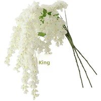 Décorations de plafond en lianes artificielles à 6 branches, style catalpa et saule, pour centres commerciaux, thème forêt, mariages et événements transfrontaliers