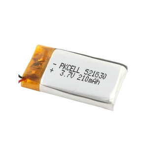 ขนาดเล็กสแควร์ Lipo 3.7V 521630 210Mah แบตเตอรี่ลิเธียมโพลิเมอร์แบบชาร์จไฟได้สำหรับเมาส์