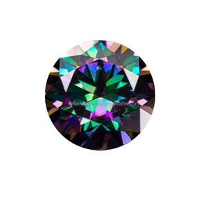 VVS Wholesale Gra Certified D Color Rainbow Green Color Moissanite Color Loose Stones