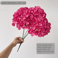 Fleurs d'hortensia artificielles HGA en gros, hortensias artificiels réalistes pour la décoration de table de salon, vente directe d'usine