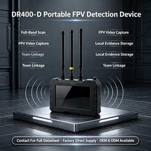 Rilevatore di Segnale FPV Portatile DR400-D con Memoria Video Locale Max 256GB per Tracciabilità di Eventi e Intrusioni - Product Image 1
