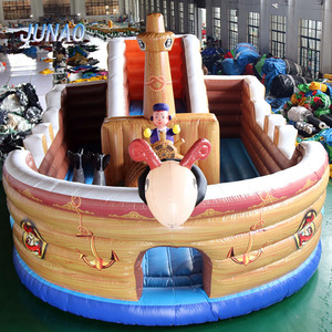 Château <span class=keywords><strong>gonflable</strong></span> <span class=keywords><strong>Structure</strong></span> de jeu pour enfants en plein air et en intérieur avec toboggan Trampoline Bateau pirate Matériel PVC Vente directe d'usine - Product Image 3