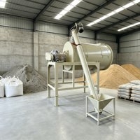 Mélangeur de mortier sec industriel à moteur, conception à ruban horizontal pour ligne de production de plâtre prêt à l'emploi, capacité 3000L, certifié CE