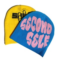 Bonnet d'Hiver Unisexe en Tricot Jacquard Tissé avec Logo Personnalisé Graphique Skully Beanie Hats
