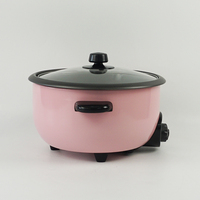 Casserole électrique multifonction 3L, cuiseur antiadhésif, bateau à vapeur portable, utilisation domestique et en extérieur, haute qualité, chauffage rapide