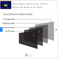 Écran de Projection de projecteur Intelligent motorisé, qualité supérieure, tissu gris ALR, cristal/diamant, noir