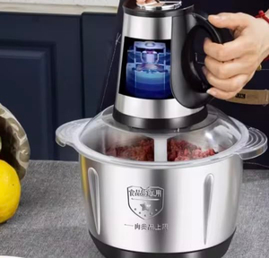 Hachoir Électrique Multifonctionnel 3L en Acier Inoxydable pour Cuisine Domestique, Hachoir à Viande et Trancheuse Automatique Compacte - Product Image 3