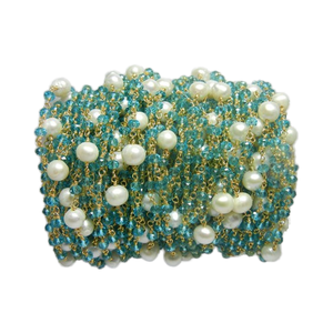 Perles de Quartz de topaze bleue naturelle, 6mm, 10 pierres précieuses, 1 perle - Product Image 1