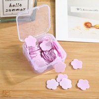 Vente en gros OEM 20 pièces – Feuilles de savon portables pour voyage, savon jetable transparent, mini savon en papier