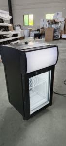 ตู้แช่แข็งจอแสดงผลเคาน์เตอร์ประตูกระจกไอศกรีมขนาดเล็กเชิงพาณิชย์ - Product Image 6