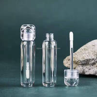En stock, pas de MOQ, flacon distributeur d'huile à lèvres transparent à paroi épaisse de 3 ml, tube vide pour gloss à lèvres, emballage pour rouge à lèvres