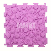 Tapis de sol carré en silicone souple pour stimulation tactile, tapis sensoriel orthopédique en silicone pour enfants autistes