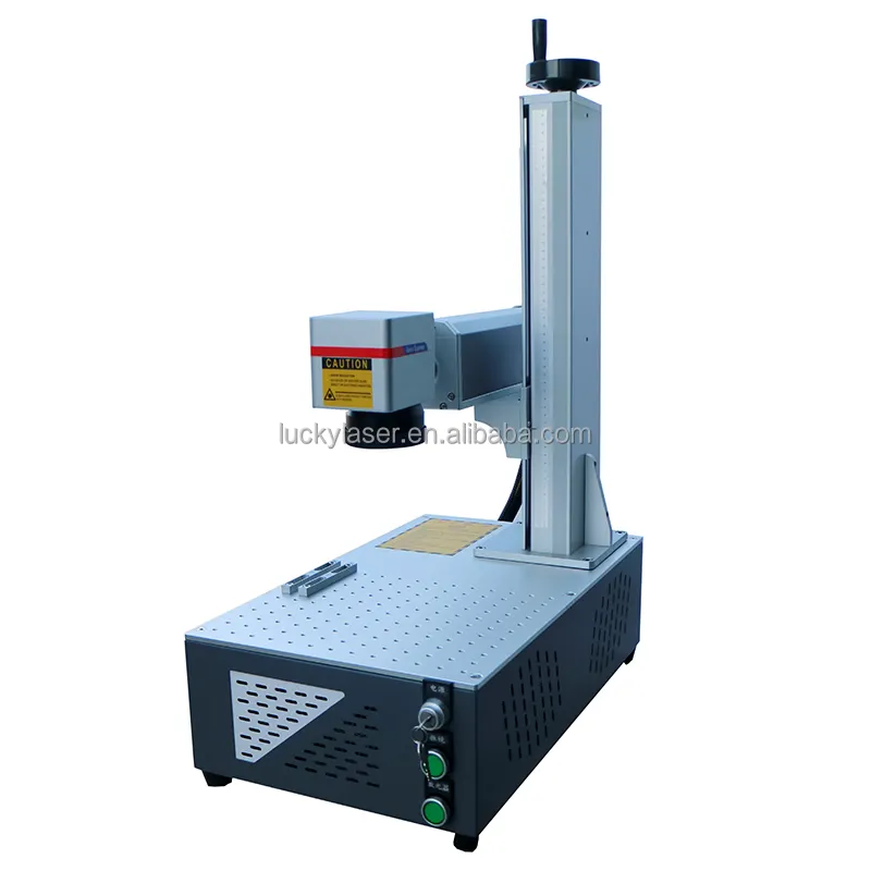 Sản xuất chuyên nghiệp giá mini xách tay 20W 30W 50W thép kim loại nhựa raycus sợi Laser đánh dấu máy với ROTARY