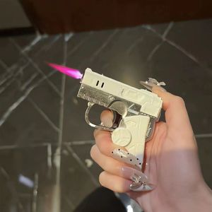 Folding Fidget Spinner Pistol Lighter Windproof Spinning Stress Relief Toy Unisex Gift 14 Years Up - Product Image 1