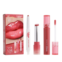 Set Rias Bibir 3 in 1 yang Dapat Disesuaikan: Pensil Lip Liner Gel Halus, Lipstik Berkilau Cermin, Lip Gloss Melembapkan Warna Merah Muda, dan Lip Gloss Dewy Glaze