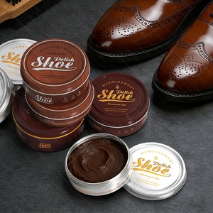 Bote de aluminio para betún de zapatos, 140g 200g, lata redonda plateada para pulidor de cuero, envase metálico con tapa de rosca, lata vacía con tapa y logotipo personalizado - Product Image 1