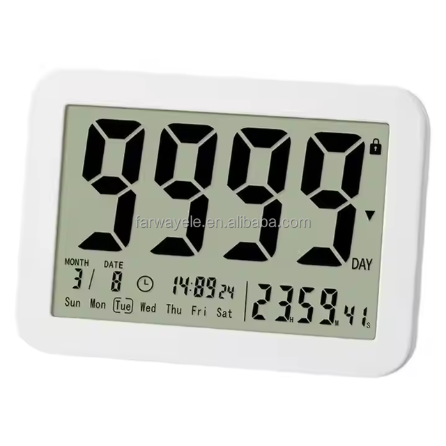 Electronic Countdown Timer Large Screen Digital Countdown 9999-Days Timer Magnetic Classroom Timer for Study Fitness