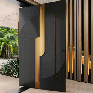 <span class=keywords><strong>Porte</strong></span> d'entrée extérieure pivotante intelligente de luxe à <span class=keywords><strong>prix</strong></span> abordable, en aluminium moderne, pour villa - Product Image 1