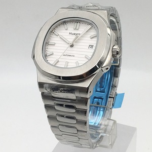 OEM ODM Biểu Tượng Tùy Chỉnh 42Mm Cổ Điển Quảng Trường Của Nam Giới 304L Thép Không Gỉ Đồng Hồ Cơ Khí Với Luminous Lịch Quay Số - Product Image 4