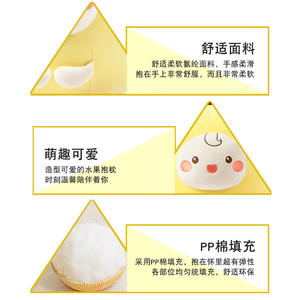 หมอนอิงสตรอว์เบอร์รี่น่ารัก หมอนอิงการ์ตูนทรงกลม หมอนอิงนุ่มสำหรับโซฟา ของขวัญตกแต่งห้องเด็ก - Product Image 5