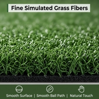 Tapis de golf personnalisé 3-en-1, triple gazon, pliable, pour l'entraînement au swing, au chipping et au putting, aide à l'entraînement au golf