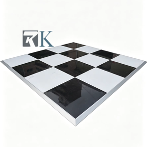Dance Floor Portable Party Wedding Event Flooring with Plywood <b>Platform</b> Aluminum Edging - Product Image 1