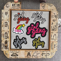 Patch de gang brodé à repasser pour fille, tissu en toile pour décoration de chapeau pour femmes et filles