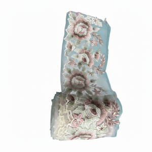 2025 brodé de haute qualité à la main 100% coton concepteur dentelle rubans garniture robe cou paillettes prix de gros pour l'exportation - Product Image 1